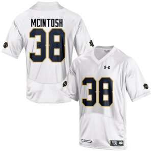 Notre Dame Fighting Irish Men's Deon McIntosh #38 White Under Armour Authentic Stitched College NCAA Football Jersey YOH5599WU